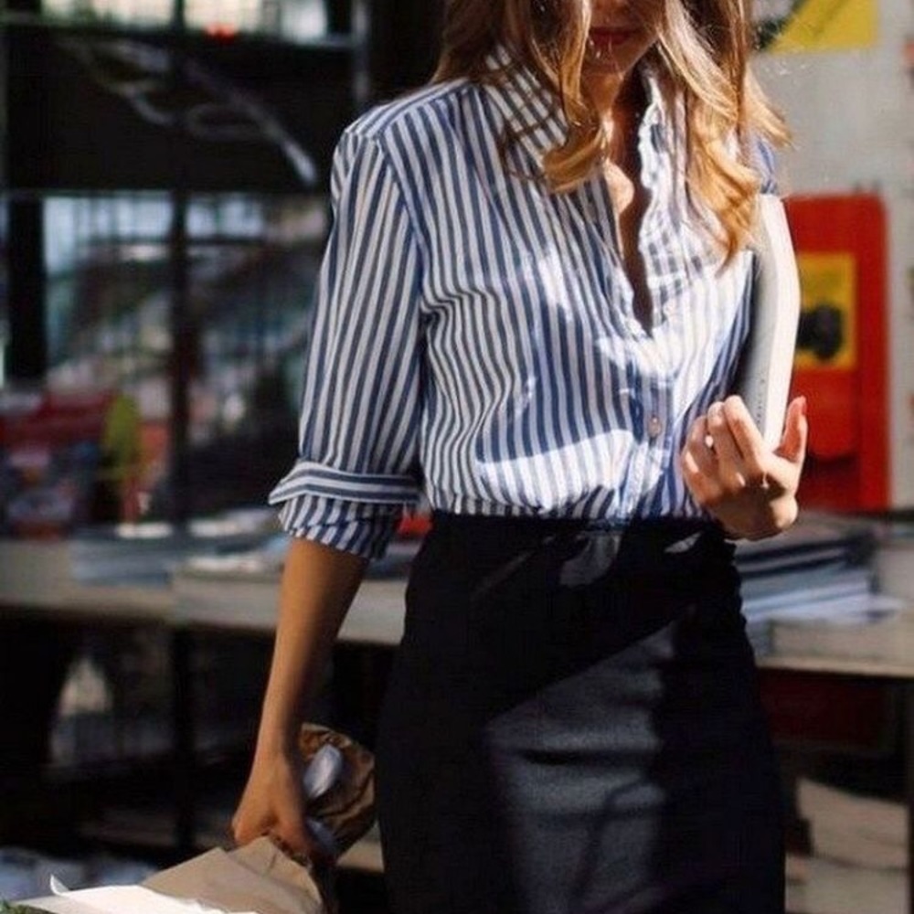 🍂Buttondowns striped top 🍁